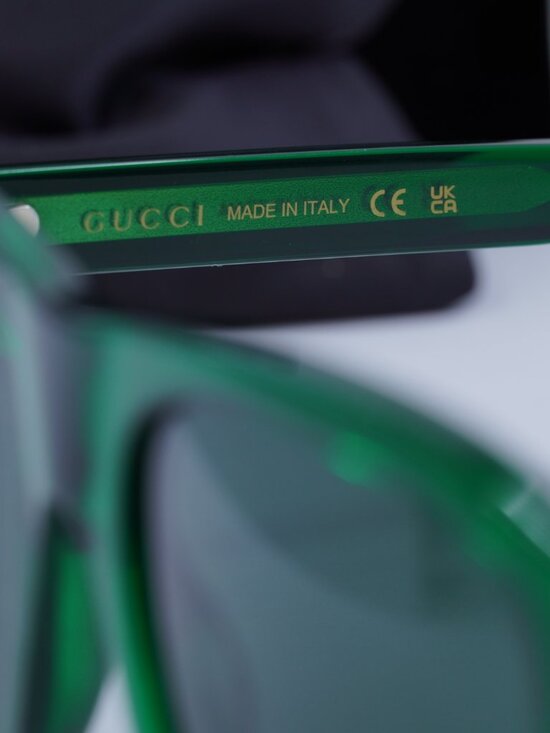 Gucci GG1316S 004 Aviator Sunglasses - Transparent Green\\ Green main image 7